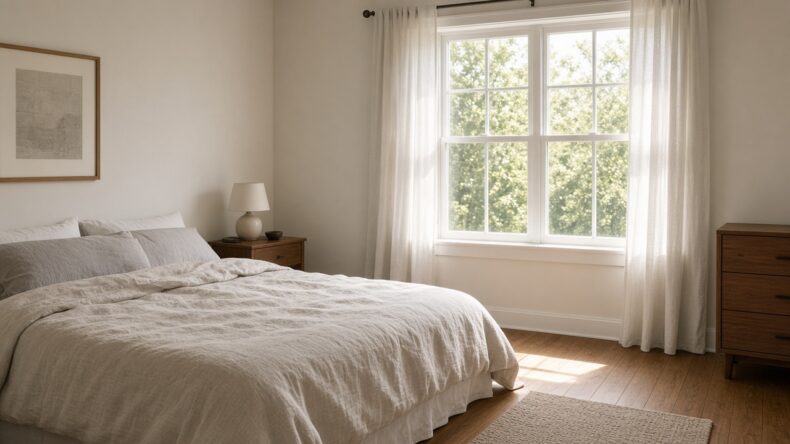 正午の明るい部屋と、眠ったあとの布団