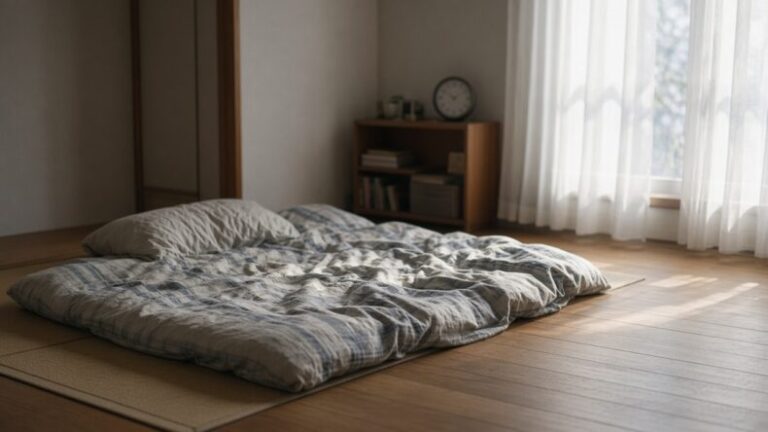 仮眠のあと、畳みかけの布団